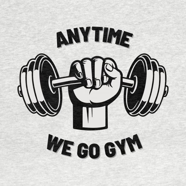 Anytime Fitness | Anytime We Go Gym Dumbbell Logo by MrDoze